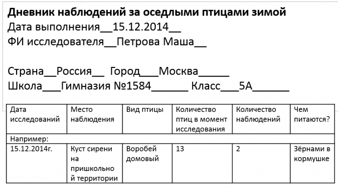 Протокол наблюдения