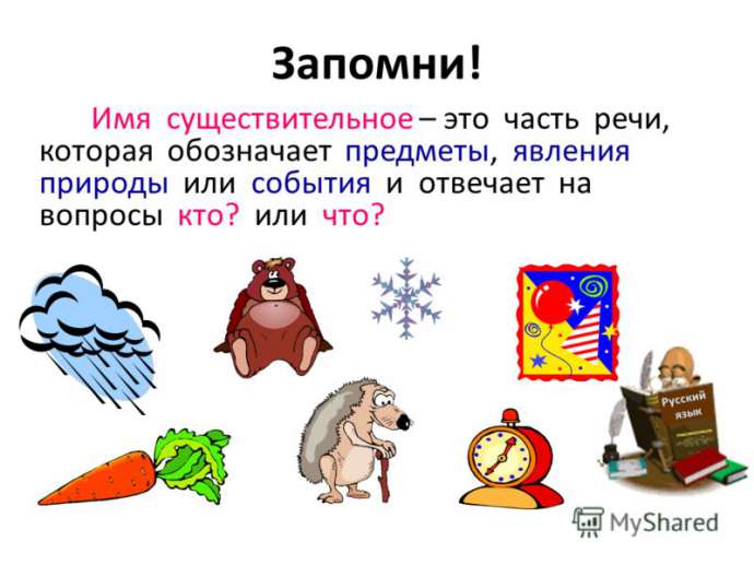 Проект имя существительное 2 класс
